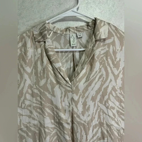 NWT JOIE Tiger Print Dolman Short Sleeve Soft Flowy Lightweight Blouse Top XS - Picture 3 of 7